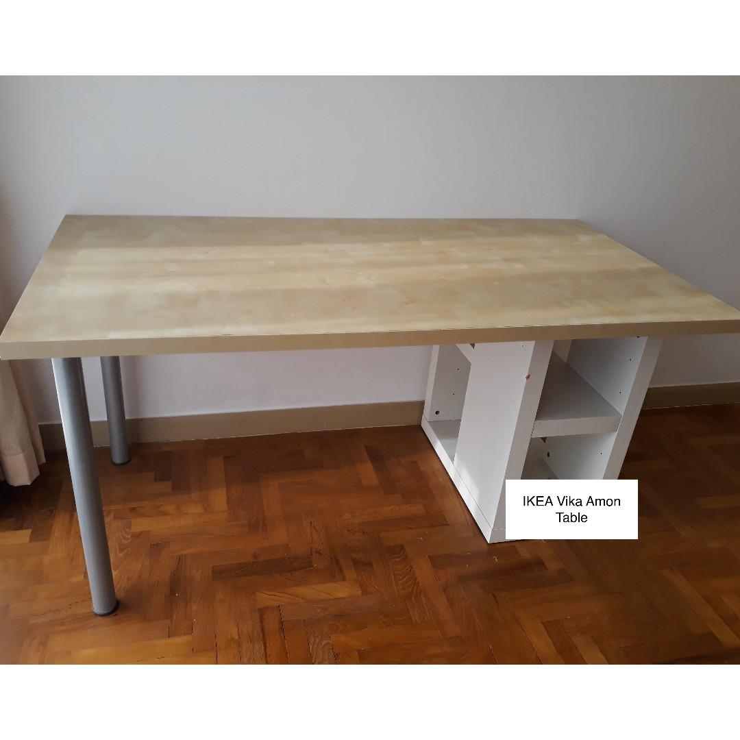 Ikea Vika Amon Study Table Furniture Tables Chairs On Carousell