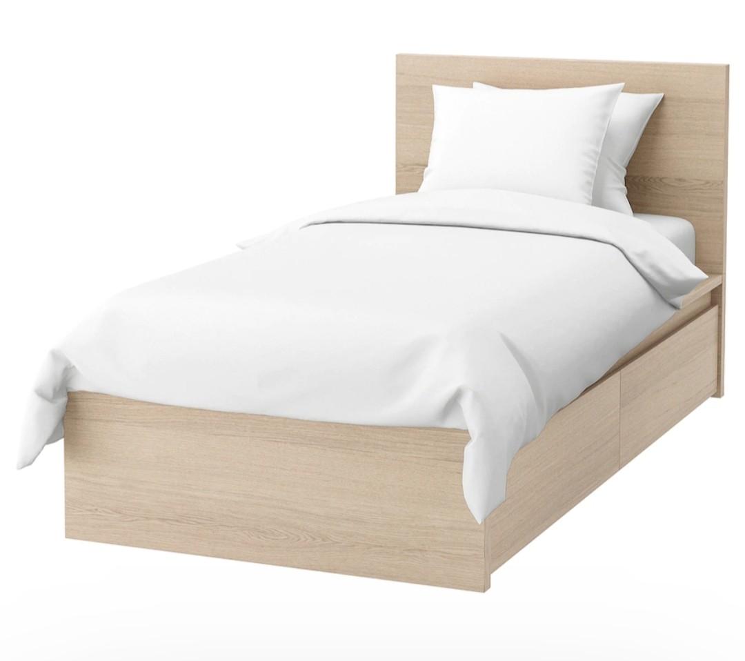 Malm Single Bed From Ikea Furniture Beds Mattresses On Carousell