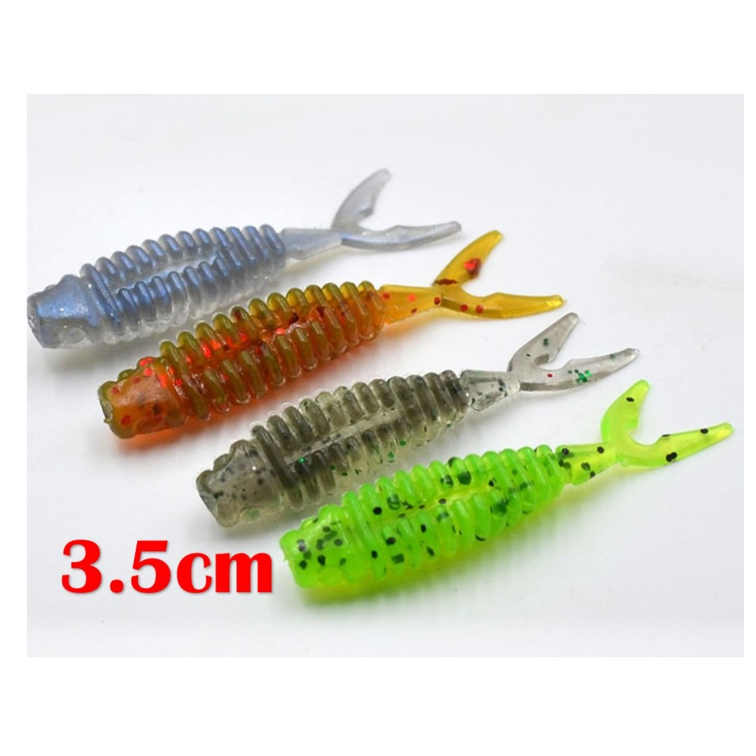 Micro Soft plastic fishing lure - Split-tail (Pack of 10), Sports  Equipment, Fishing on Carousell