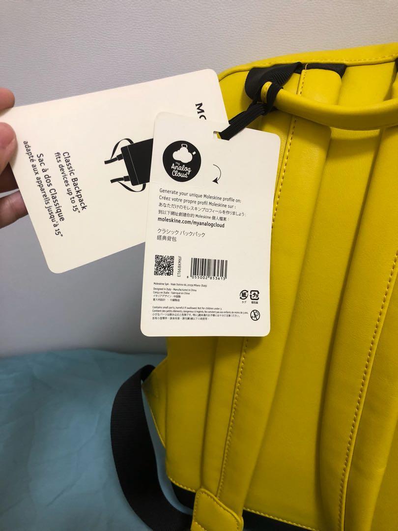 moleskine yellow backpack