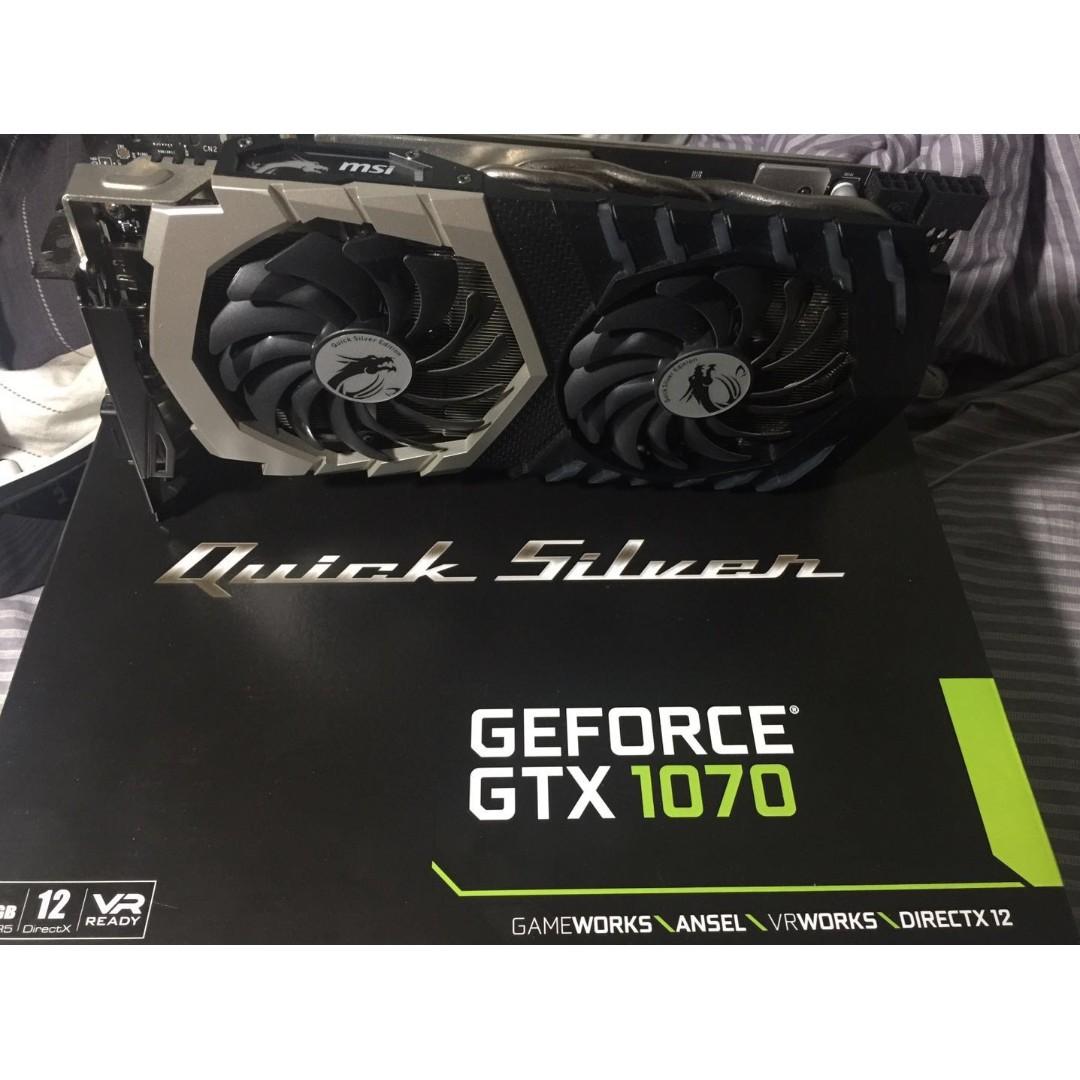 MSI GeForce GTX 1070 Quick Silver 8G OC PUBG