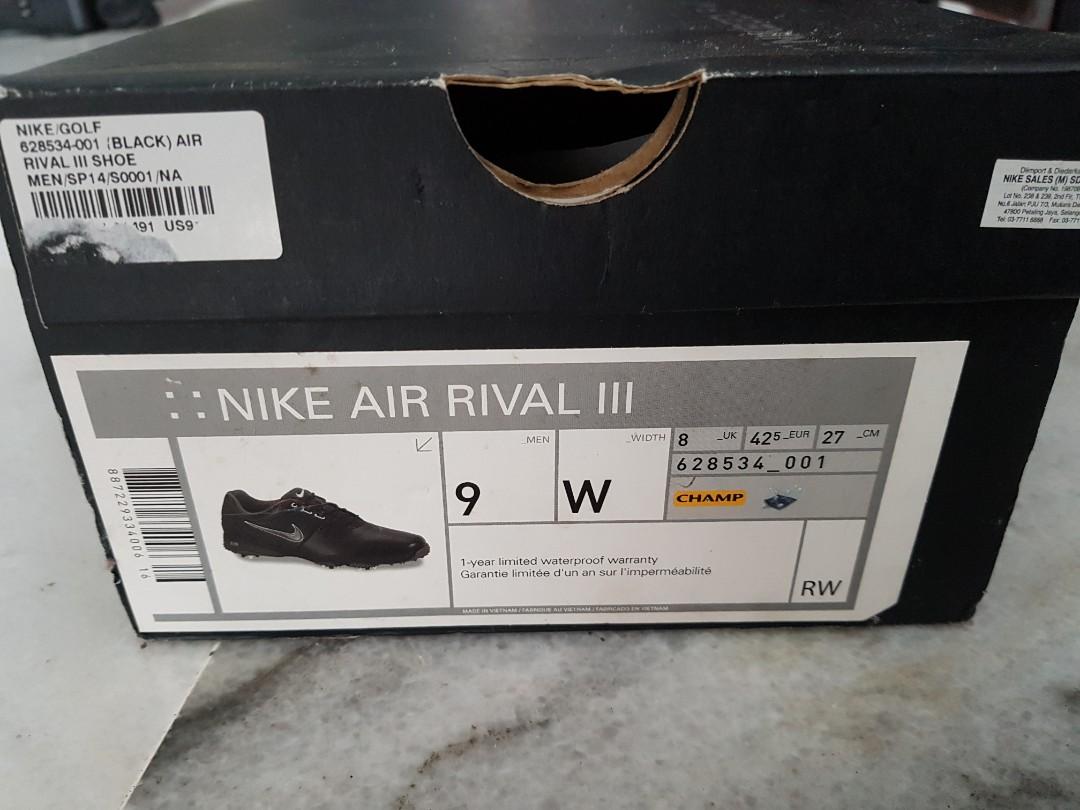 Nike Air Rival lll Golf Shoes Men s Fashion Activewear on Carousell