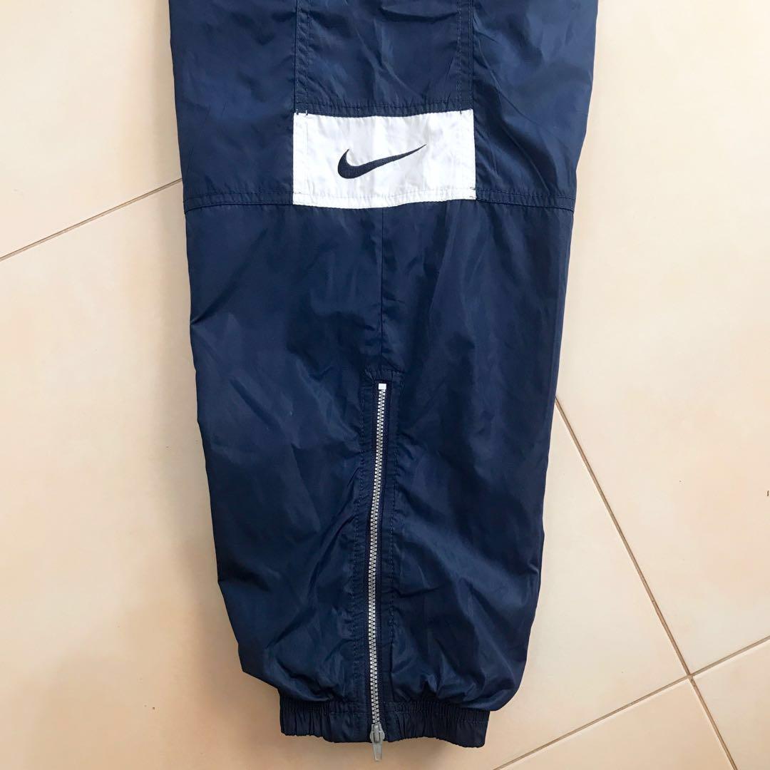 Navy blue windbreaker pants sales