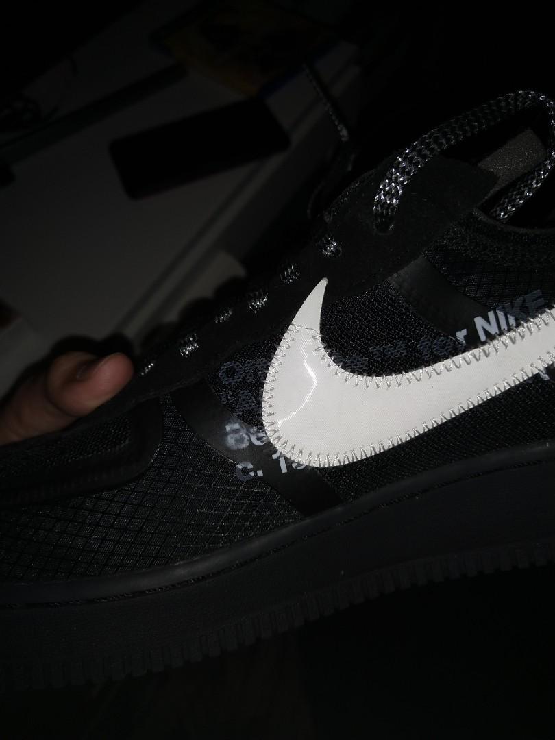 Off White Air Force 1 Black UA Men s Fashion Footwear Sneakers