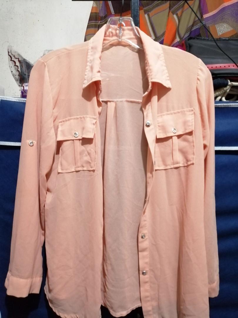 Peach longsleeves FOR SALE (Category: Longsleeves) located in Quezon City. Submitted by espanosam (Listing ID 234028013, Image 2). Description: Longsleeves that can be used as a cover up.
