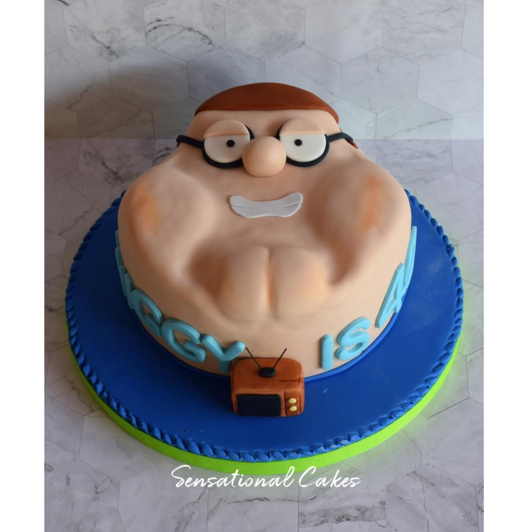 The Family Guy 3d Man Design Customized Birthday Cake