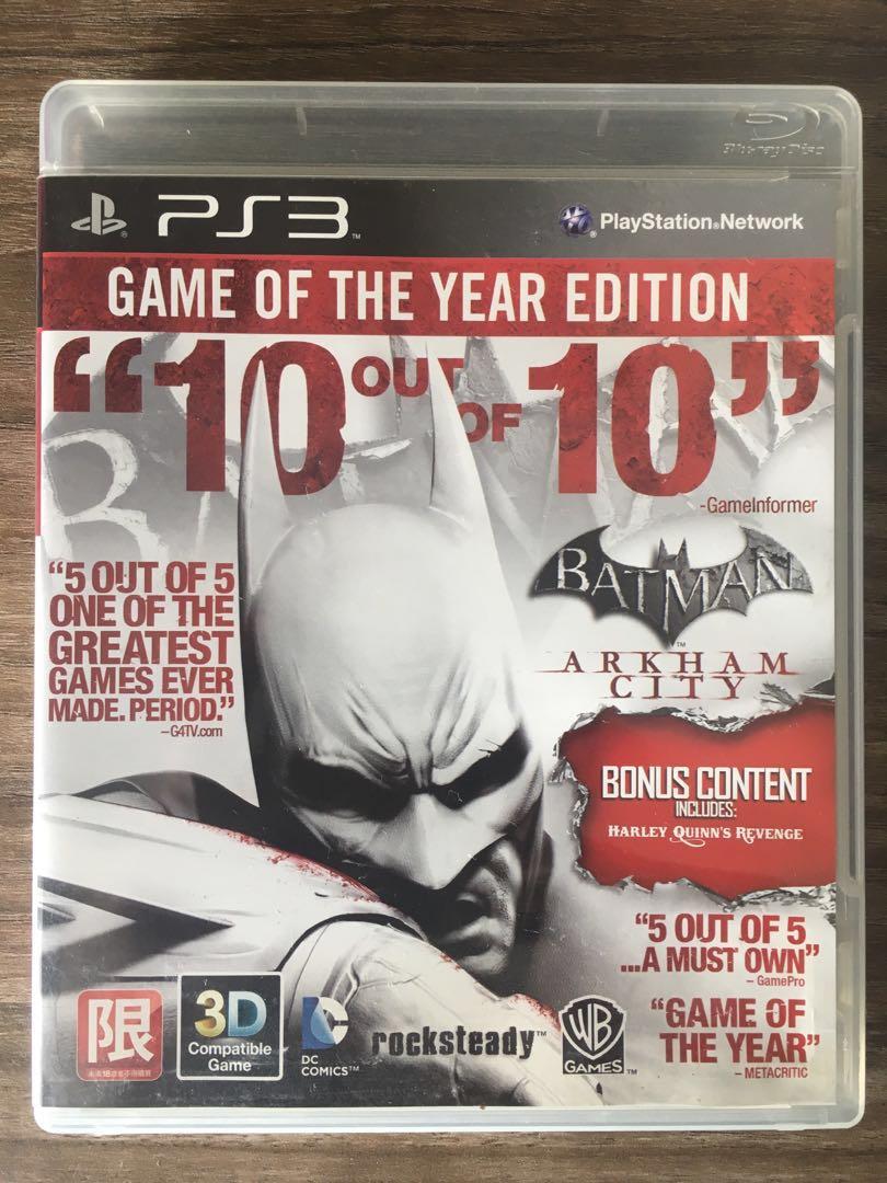 PS3 Batman Arkham City - Game Of The Year Edition (R3), Video Gaming, Video  Games, PlayStation on Carousell