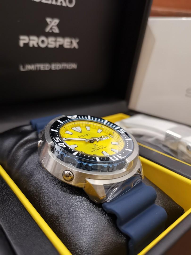 Seiko Yellow Butterfly Fish Limited Edition SRPD15K1 Baby Tuna, Men's  Fashion, Watches & Accessories, Watches on Carousell