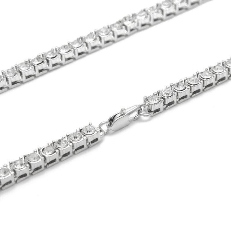 Mens diamond sales tennis chain necklace