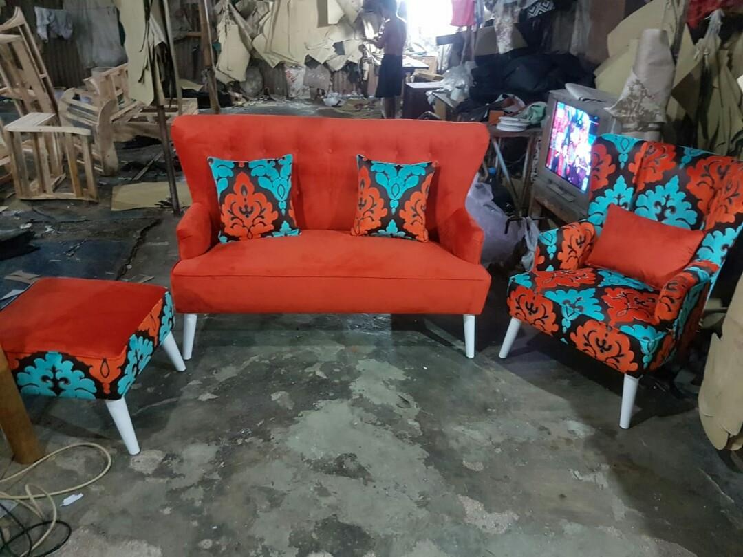 sofa retro baverly 2 1 puff meja