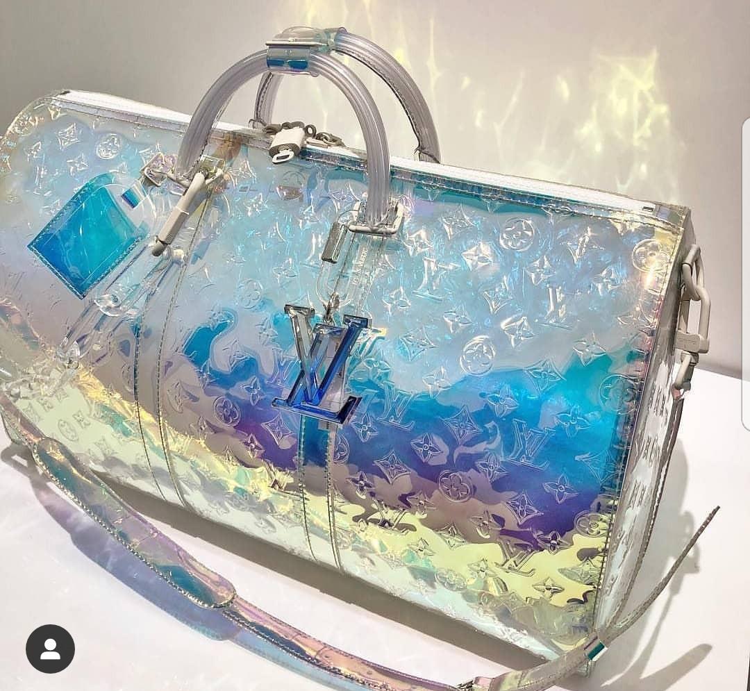 SUPER RARE LV Limited Edition Holographic Keepall Prism, Women&#39;s Fashion, Bags & Wallets ...
