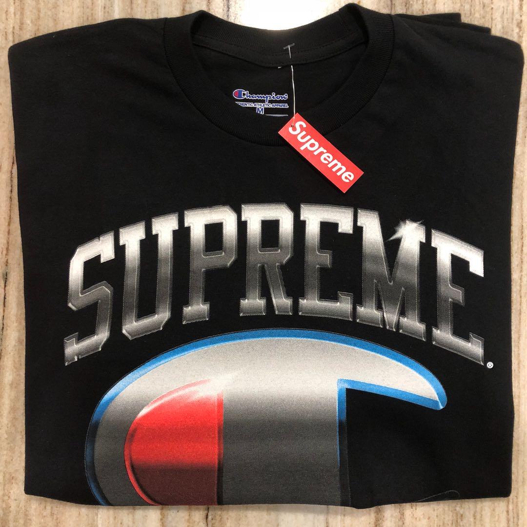 Supreme x Champion Chrome S/S, Men's Fashion, Tops & Sets, Tshirts 