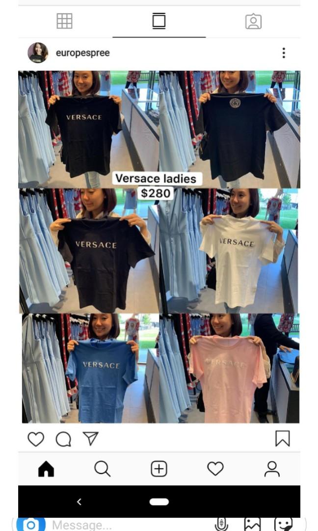 VERSACE T-shirt in black