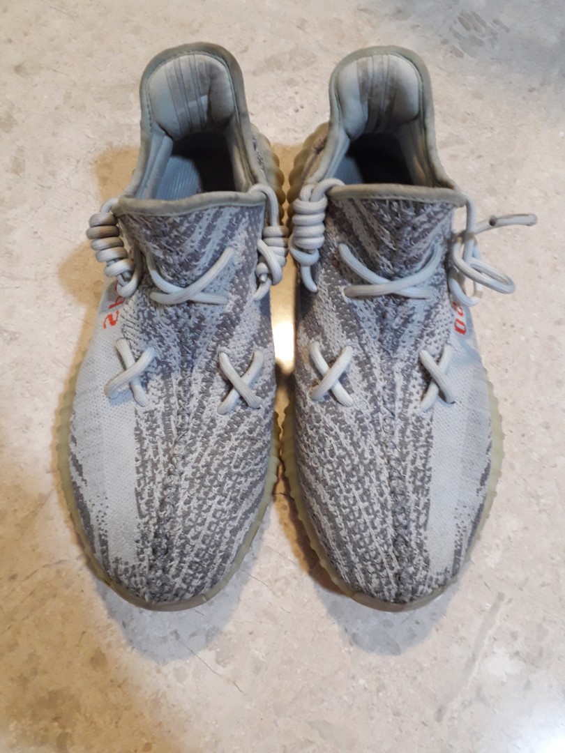 yeezy tan and blue