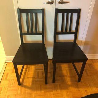 Ikea Black Brown Kitchen Dining Chairs (and table available)