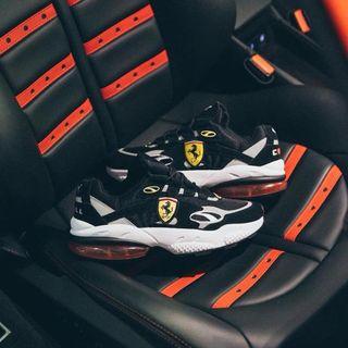 PUMA x Ferrari  法拉利聯名 老爹鞋❤️ 超強法拉利聯名款❤️實品超級帥氣 黑白布面搭配經典法拉利配色🎉 私 我看細圖比價別來