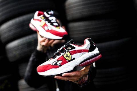 PUMA x Ferrari 法拉利聯名 老爹鞋❤️ 超強法拉利聯名款❤️實品超級帥氣 紅白布面搭配經典法拉利配色🎉