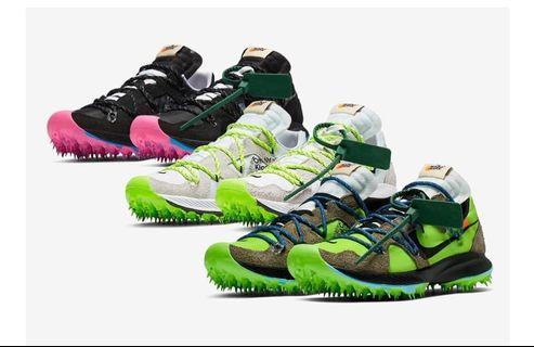 Off-White X Nike Zoom Terra Kiger 5   官方定價目前USD180$