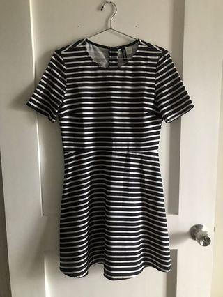 H&M Divided Striped Dress