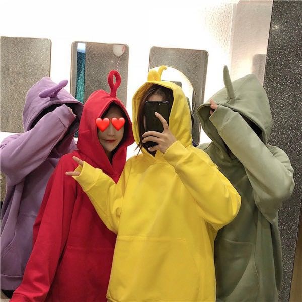 291 teletubbies ulzzang teletubby red green mustard yellow purple
