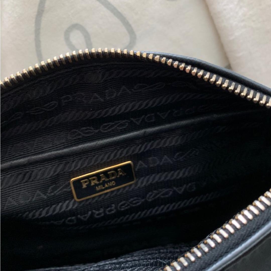 PRADA+BN1834+Women%27s+Tessuto+Saffiano+Nylon+and+Leather+Shoulder