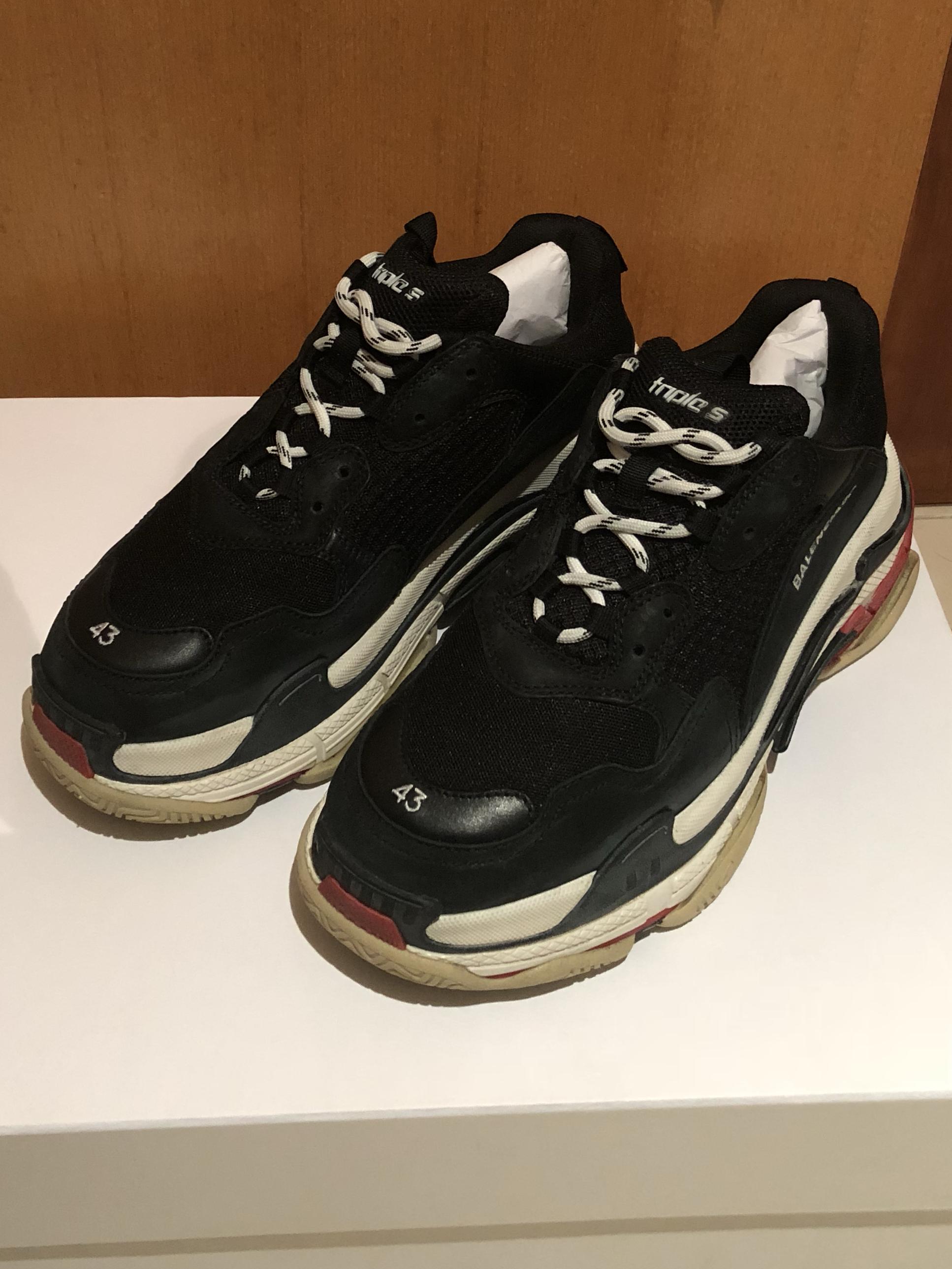 Price of Cheap Balenciaga Triple S Trainers RED Black
