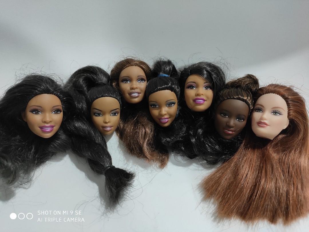 Barbie Dolls Heads Disney Bratz Mattel Vintage Face Molds Nice Hair Hobbies Toys Toys Games On Carousell Bratz babyz katia doll head bobbles, bouncy base new in package. barbie dolls heads disney bratz