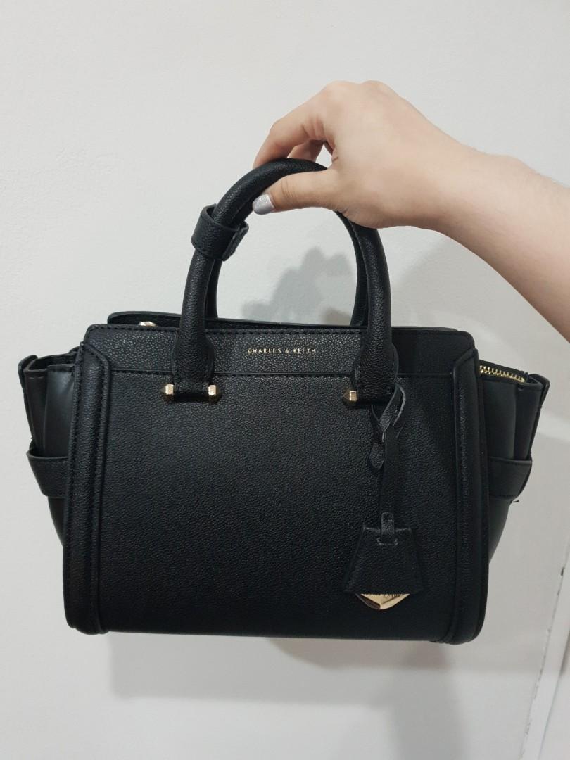 charles and keith structured city bag