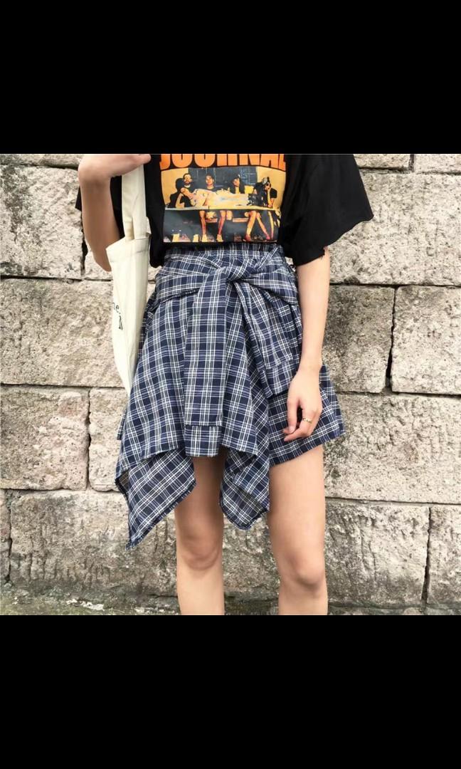 Flannel tie skirt 2025