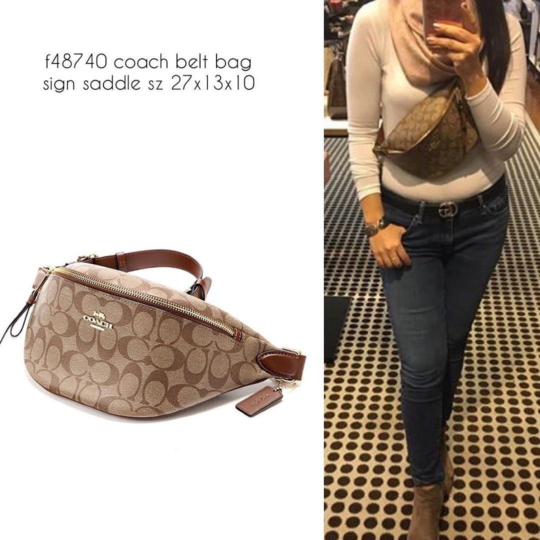 coach signature belt bag