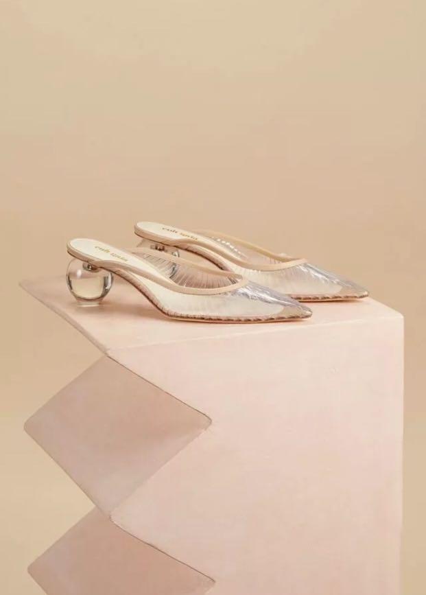 Cult Gaia Alia Perspex transparent mules heels shoes