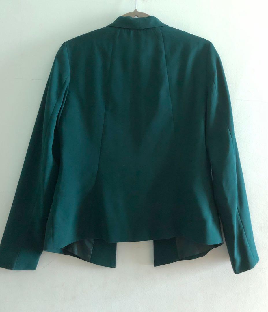Emerald Green Blazer, Women's Fashion, Clothes, Outerwear on Carousell