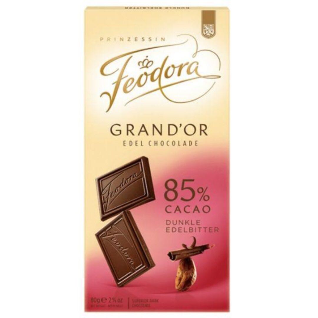 德國feodora 85 黑巧克力賭神巧克力巧克力禮盒 80g 零食物語 零食餅乾在旋轉拍賣