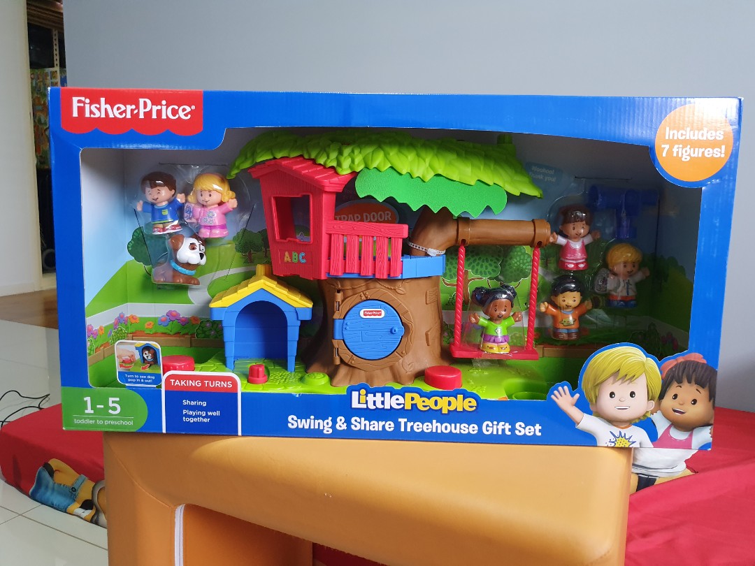 little people swing and share treehouse