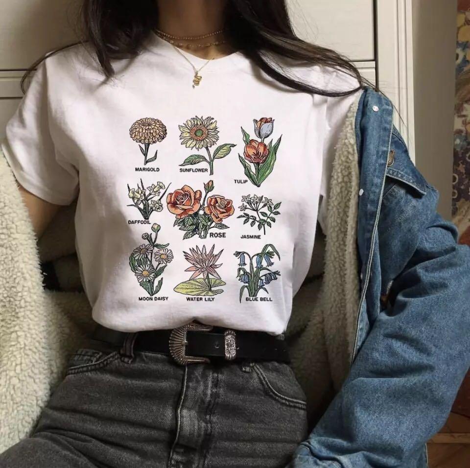 Flower Graphic Tee Vintage T Shirt Grunge 90s Fashion Tshirt Top Women S Fashion Clothes Tops On Carousell About 21% of these are women's trousers & pants, 4% are training & jogging wear, and 10% are girls' clothing sets. carousell