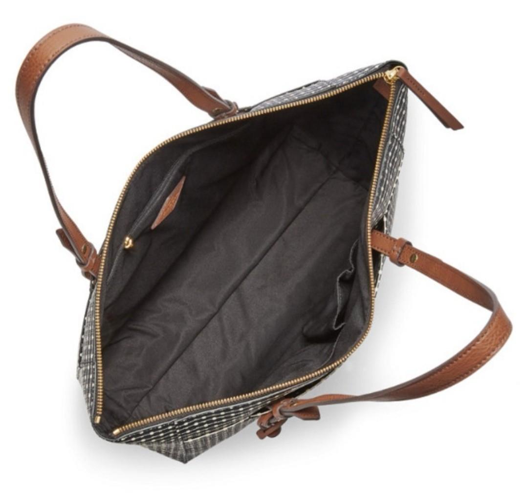 Rachel tote black deals stripe