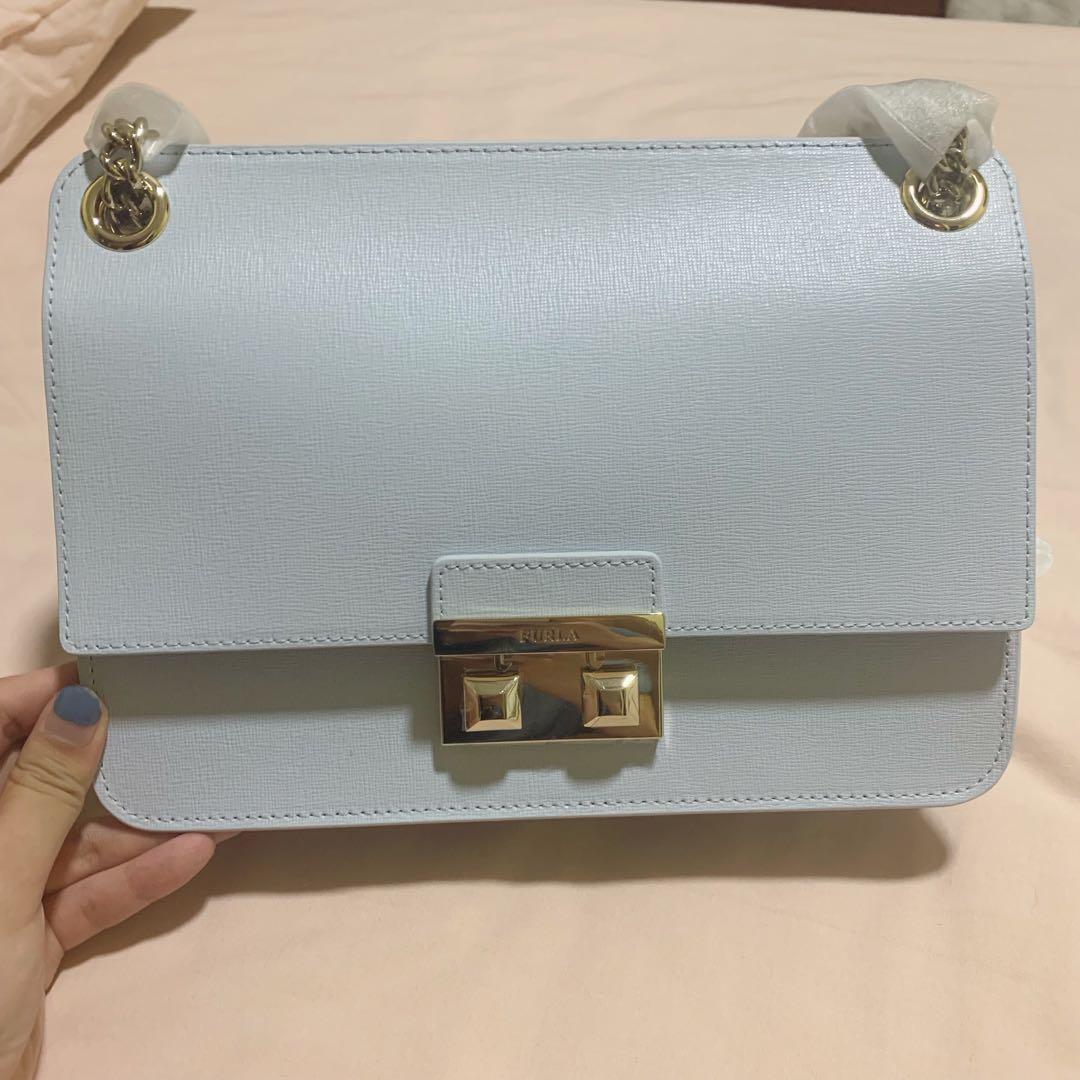 furla blue crossbody bag
