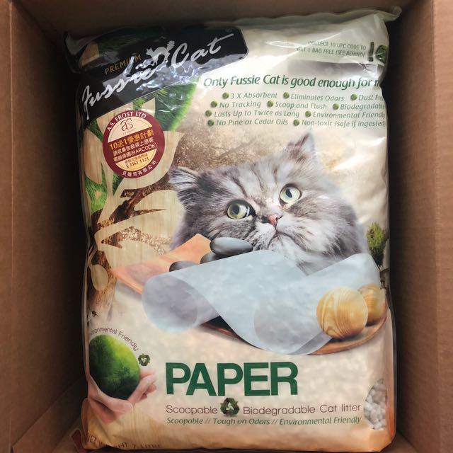 fussie cat paper litter