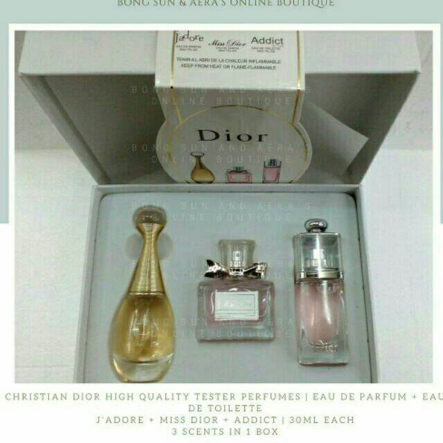 Gift Set Perfume Christian Dior 3 In 1 To 30mL Beauty Personal
