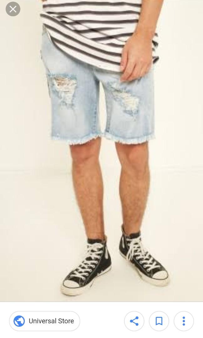 tattered shorts mens