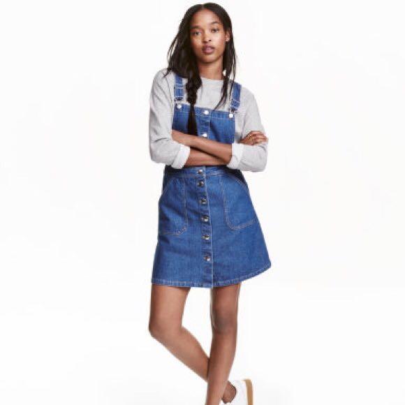 blue jean overalls dress