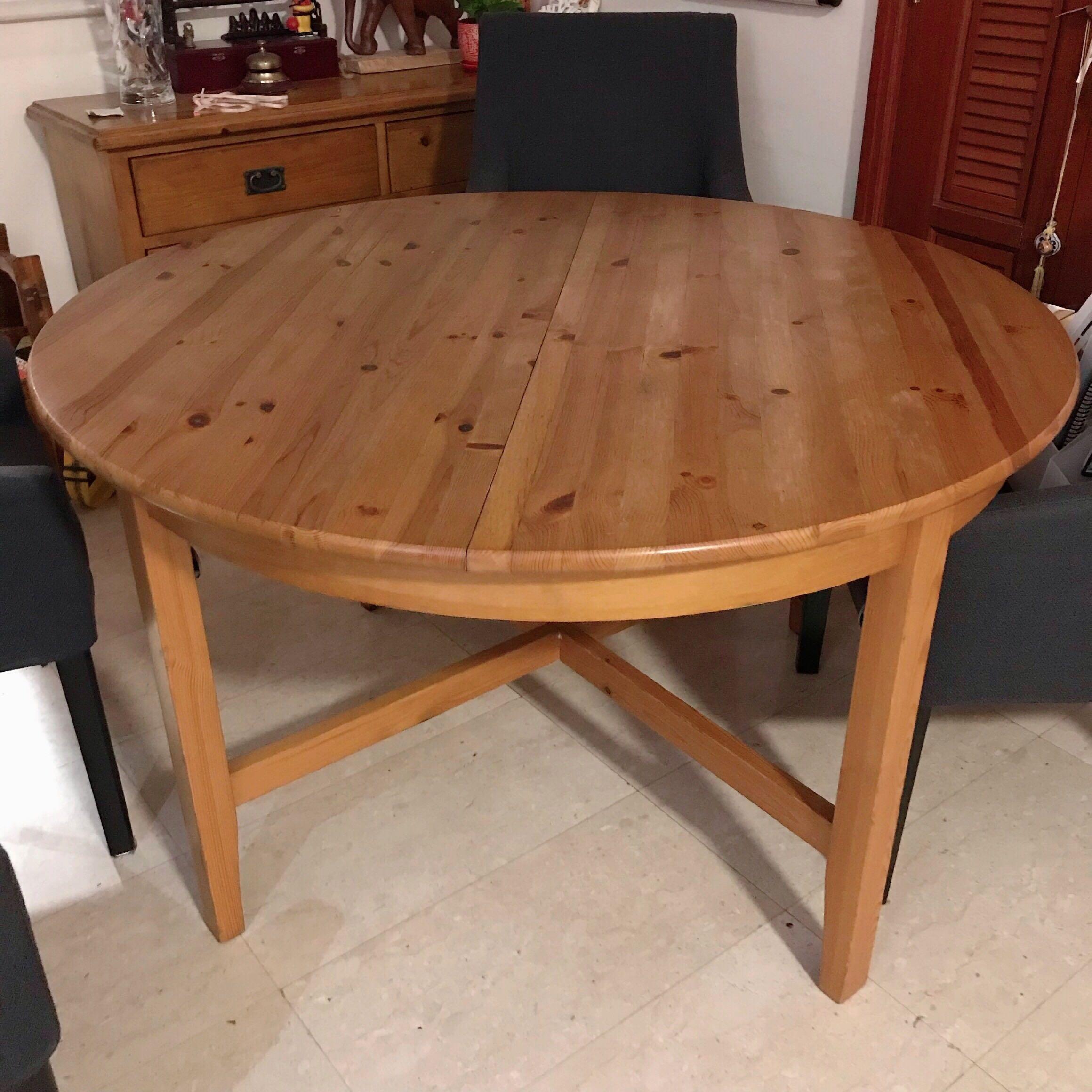 Ikea Solid Wood Dining Table Furniture Tables Chairs On Carousell