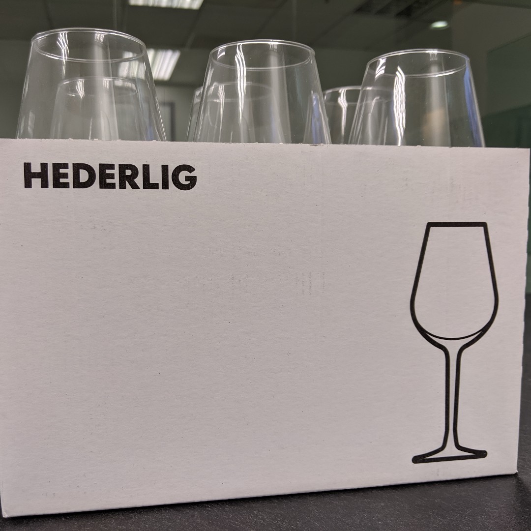 ikea wine glass hederlig furniture home living kitchenware tableware other kitchenware tableware on carousell