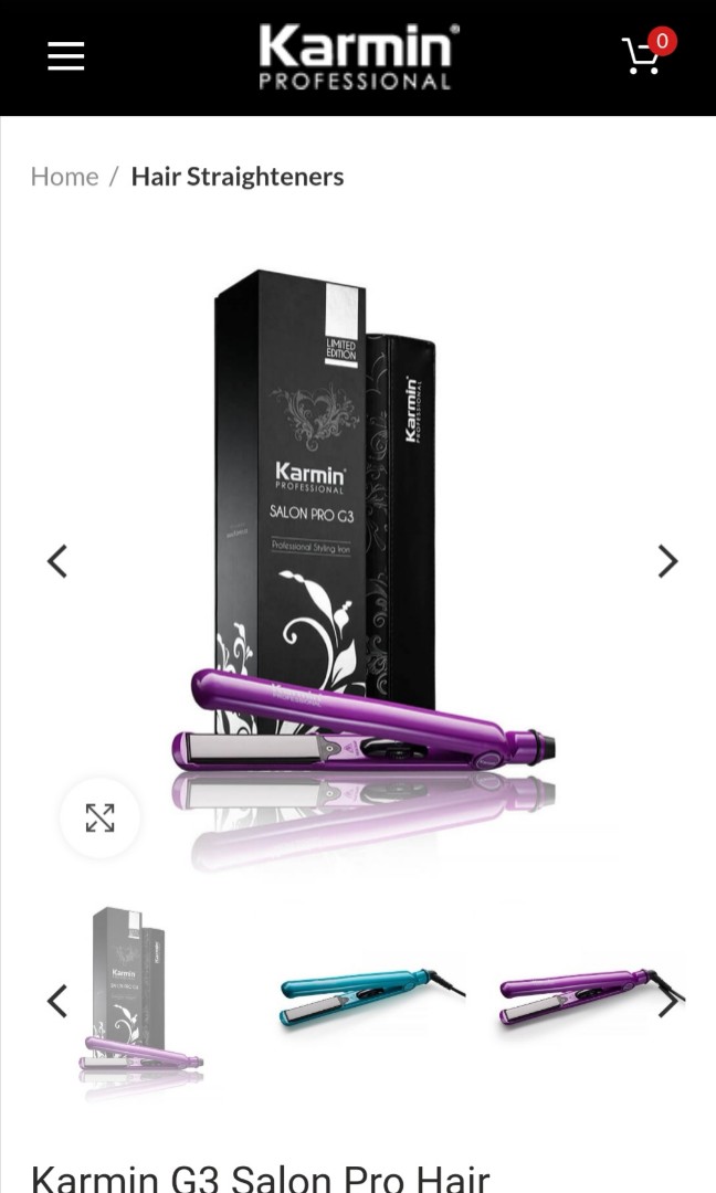 Karmin Professional G3 Salon Pro Hair Straightener Iron Beauty Personal Care Hair on Carousell