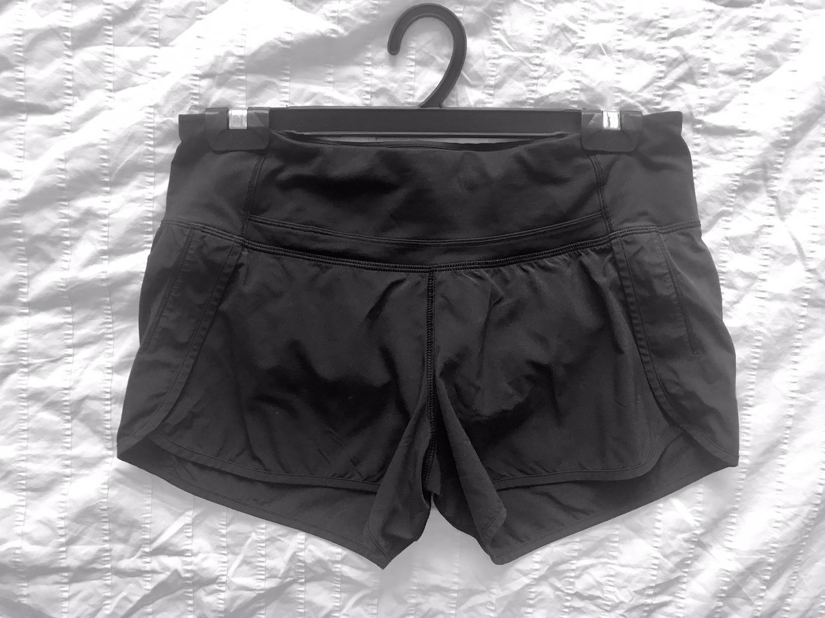 lululemon black running shorts