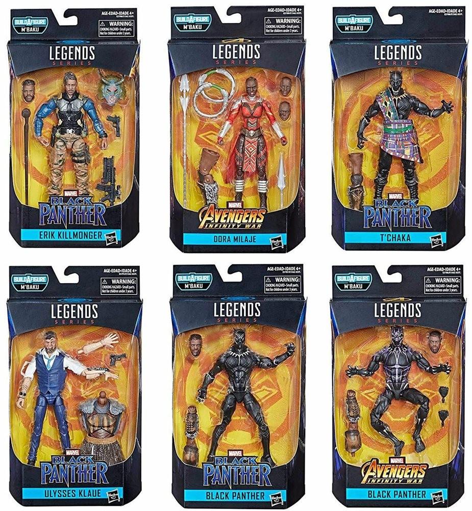 M/'Baku BAF Series Marvel Legends Black Panther Wave 2 SET OF 6