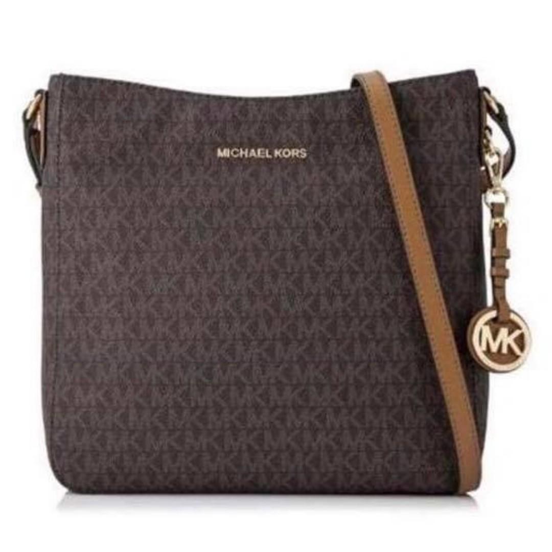 mk brown sling bag