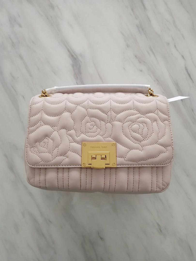 Michael Kors Vivianne Quilted Medium Flap Leather Shoulder Bag Ballet Women s Fashion Bags Wallets Shoulder Bags on Carousell