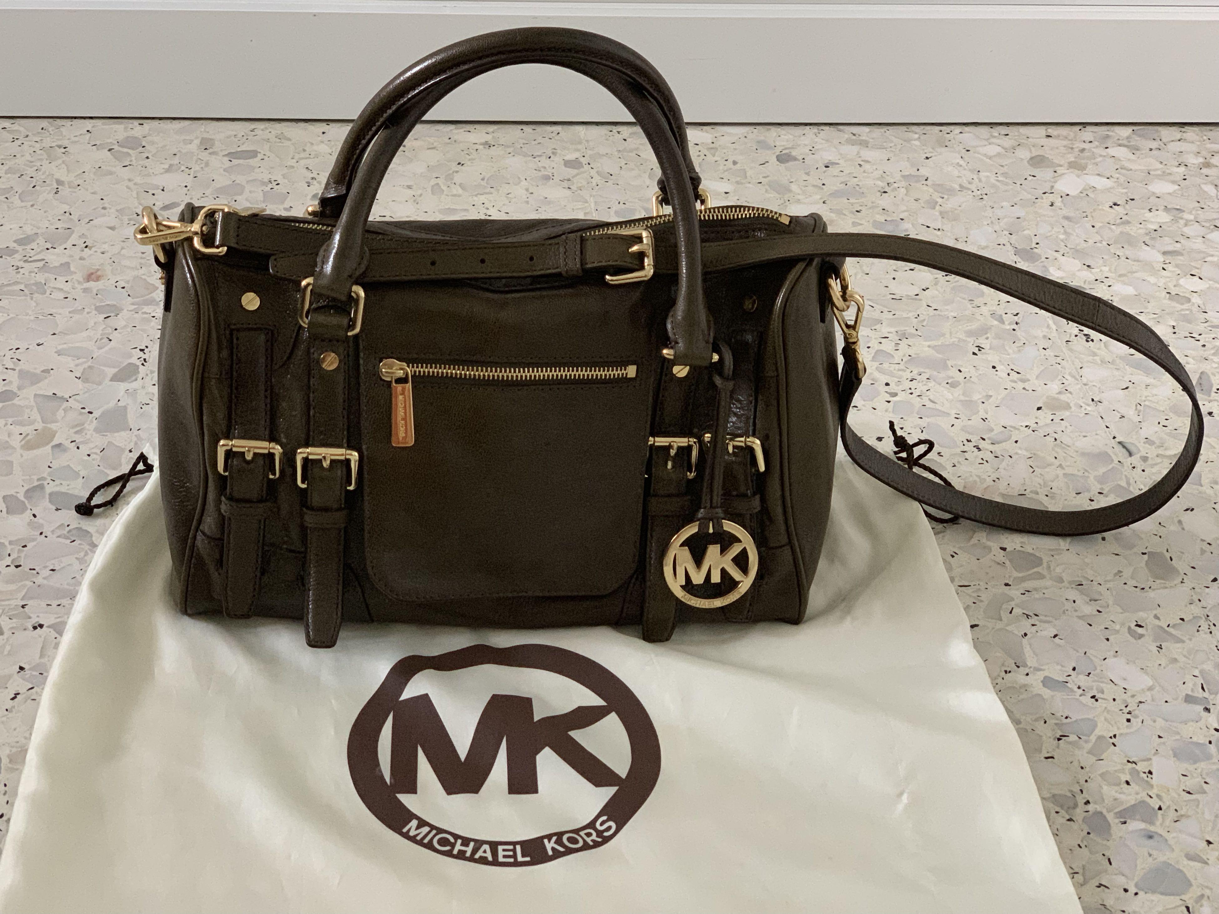 mk leather satchel