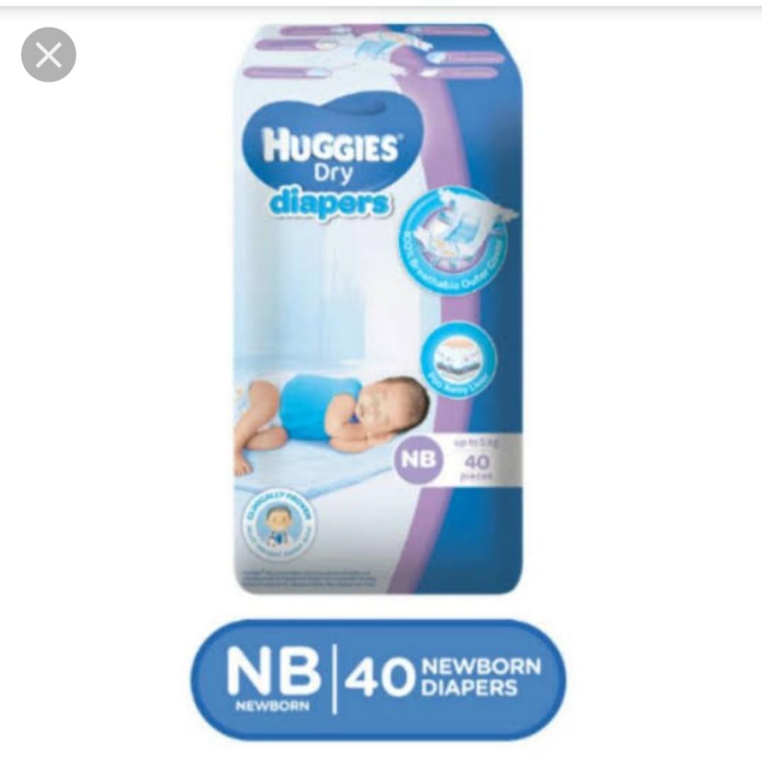 Nb huggies (Category: Diapers & Baby Wipes) located in Valenzuela. Submitted by cherryv03 (Listing ID 234110522, Image 1). Description: Nb huggies 140 pcs 550 ONLY.